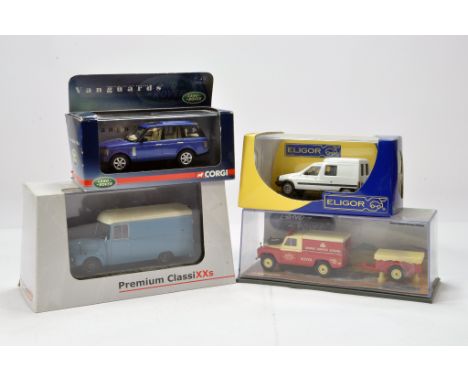 Diecast vehicle group comprising Corgi, Premium Classixxs and Eligor. Land Rover etc. NM to M in Boxes. (4)