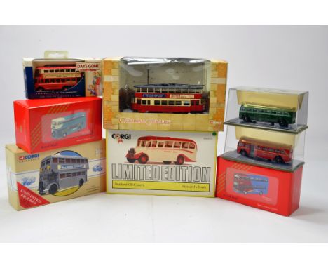 Various Transport / Commercial Diecast to include mainly Bus models. Corgi and other makers. Generally NM to M in Boxes. (8)