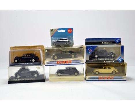 A predominantly Citroen Diecast Vehicle group from makers such as Dinky, Solido and others. Generally M in Boxes. (7)