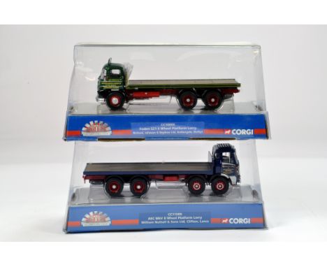 Corgi Commercial Truck Diecast Group. Marques of Distinction. CC10806 Foden S21 6 Wheel Platform Lorry (Richard Johnson) plus
