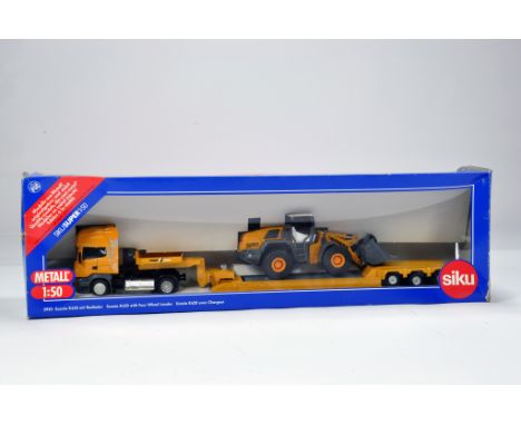 Siku 1/50 Diecast Truck Issue. No. 3933 Scania R620 with Liebherr Wheel Loader. NM to M in Box.