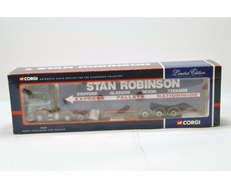 Corgi 1/50 Commercial Truck Diecast Issue. Hauliers of Renown. CC12205 Scania Curtainside. Stan Robinson. M in Box.