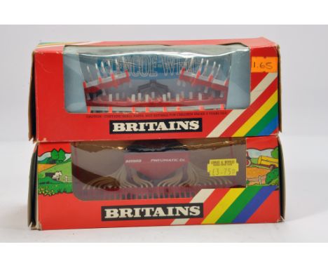 Britains 1/32 Implement Duo. Glencoe Cultivator plus Accord Seed Drill. NM to M in Boxes. (2)