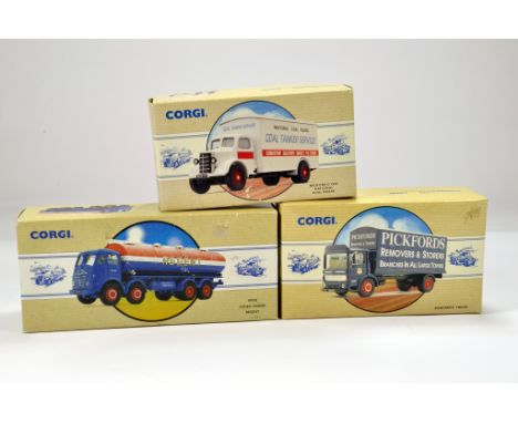 Corgi Commercial Truck Diecast Group. Comprising Bedford O Van (Coal Board), 97970 Foden Tanker (Regent) plus Pickfords Truck