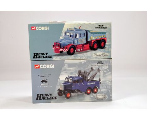 Corgi Commercial Truck Diecast Duo. Heavy Haulage. No. 17902 Scammell Contractor (Sunter Brothers) plus 17502 Scammell Constr