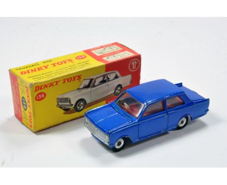 Dinky No. 136 Vauxhall Viva with blue body and red interior. VG in VG Box.