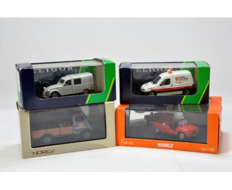 Diecast vehicle group comprising Eligor and Norev. Citroen issues. NM to M in Boxes. (4)