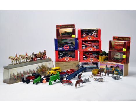 Misc Diecast group comprising various makers. Commercials, Tractor issues and others. Dinky, Corgi, Tootsietoy etc. 