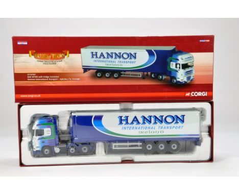 Corgi 1/50 Commercial Truck Diecast Issue. Hauliers of Renown. CC14107. DAF XF105 Fridge Trailer. Hannon International. NM to