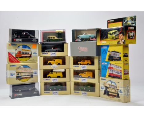 Corgi Diecast issues comprising various series of model, Cars and Commercials. NM to M in Boxes. (18)