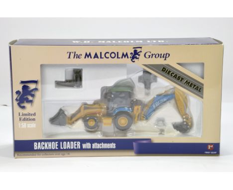 First Gear 1/50 Diecast Issue. W H Malcolm Backhoe Loader. Special Edition of 480 Models. NM to M in Box.