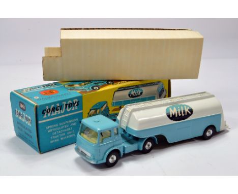 Corgi Major No. 1141 Bedford TK Articulated Milk Tanker in light blue with lemon yellow interior. Plus light blue &amp; white