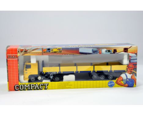 Joal 1/50 Commercial Truck Diecast Issue. DAF XF Dropside Trailer. Yellow. NM to M in Box.