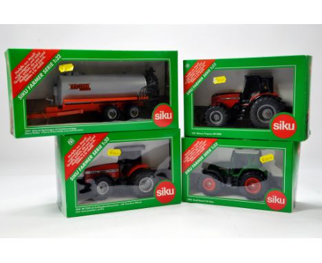 Siku 1/32 Farm Group including Kaweco Tanker, MF 9240, MF8280 and Fendt 716 Tractor. M in Boxes. (4)
