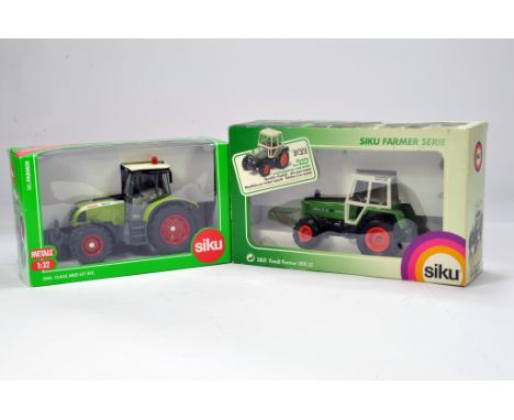 Siku 1/32 Tractor Duo comprising Claas Ares 617 and Fendt Farmer 308 LS. NM to M in Boxes. (2)