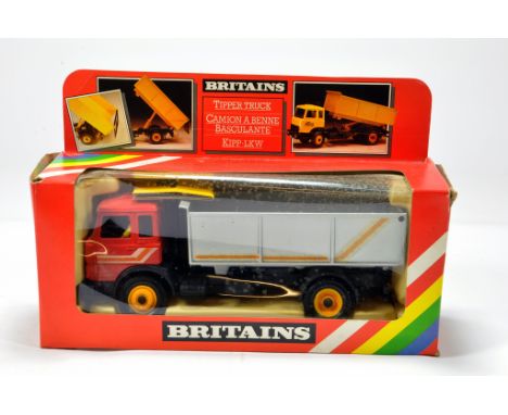 Britains 1/32 Tipper Truck. Red / Silver. NM to M in VG to E Box.