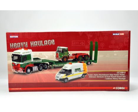 Corgi 1/50 Commercial Truck Diecast Issue. Heavy Haulage. CC13912. Foden Alpha Nooteboom Step Frame Trailer. Atkinson Venture
