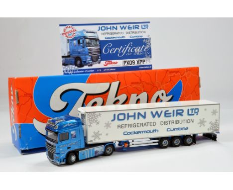 Tekno 1/50 Diecast Truck Issue. DAF XF Fridge Trailer. John Weir. Limited Edition. NM to M in Box.