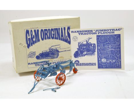 G&amp;M Originals 1/32 Hand Built Model of a Ransomes Plough. Some damage otherwise a fine model. 