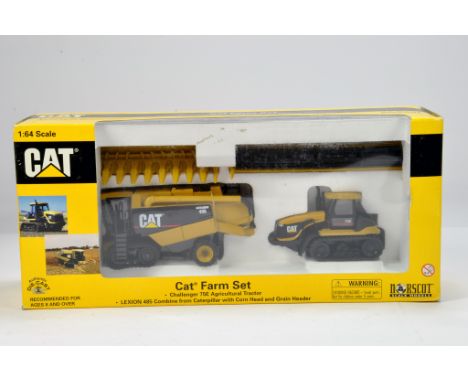 Norscot 1/64 CAT Challenger Farm Set comprising Lexion Combine and Tractor. M in Box.