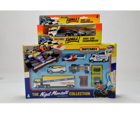 Matchbox No. 830 Nigel Mansell Racing Car Set and one other. M in Box.