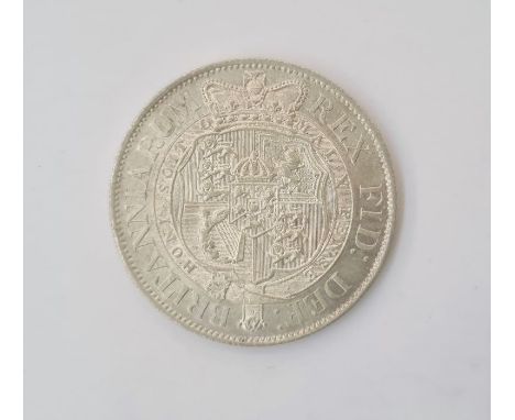 George III 1760 - 1820 new coinage 1818 half crown small Laurette head, date below, crowned garter and shield with old collec