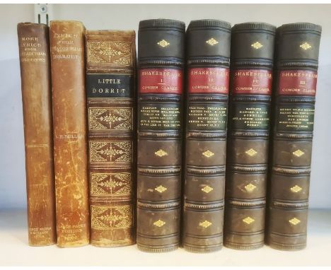 Fine bindingsDickens, Charles"Little Dorrit", Bradbury & Evans 1857, first edition in book form, illustrations by HK Browne, 