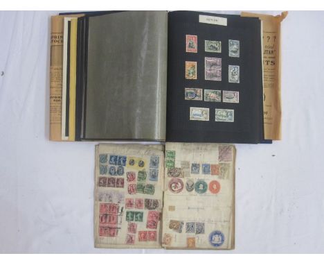 Two older stamp albums, mainly pre King George VI GB, commonwealth, also foreigns (1 cardboard box) 