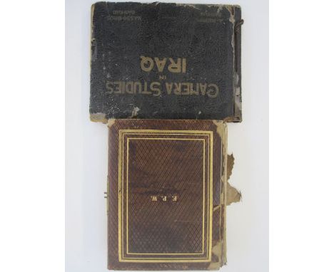 "The Nautical" photograph album (empty of photos, with index) and "Camera Studies in Iraq", A Kerim, Baghdad (2) Condition Re