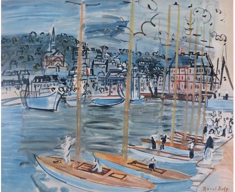 ‡Raoul Dufy (French 1877-1953)Deauville BasinSigned in the printLithograph Published by Louvre Galleries London41 x 49.5cmLot