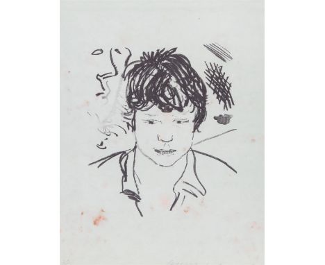 ‡David Hockney RA (b.1937)Study of Byron 1980Signed and dated 79 and numbered 20/60Lithograph 51 x 41cmProvenance: Possibly T