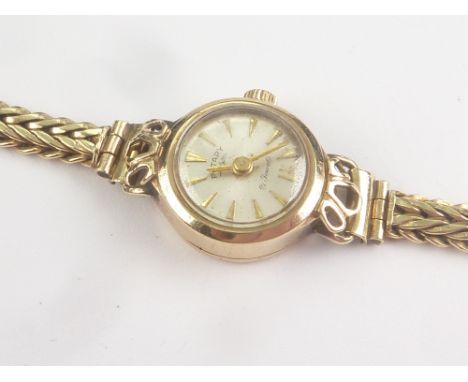 Lady's Rotary 9ct gold bracelet watch, 1970. Condition Report. 13.3g gross.