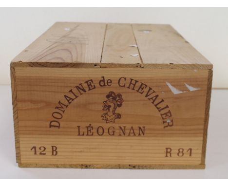 Bordeaux red wine, Domaine de Chevalier, Leognan Graves 1981, twelve bottles in wooden case. (12).