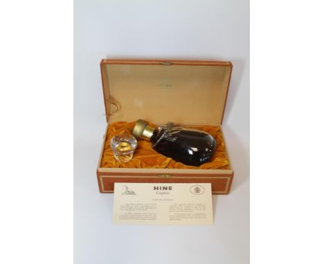 Hine Cognac in French crystal cut decanter, 70cl, contained in presentation box.