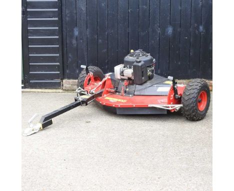 A Logic TRM 120, petrol 125 grass topper or rotary paddock mower, 180 x 220cm overallWe have started it and had it running, b