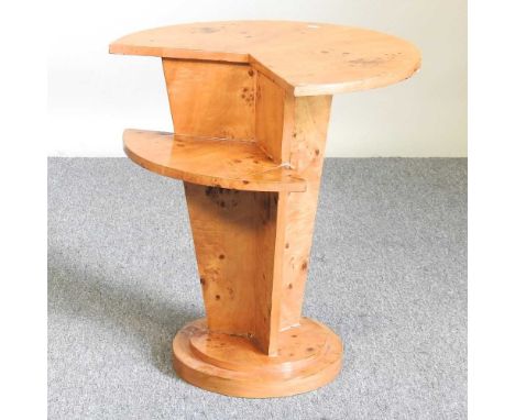 An Art Deco style occasional table, of tapered shape, 65cm high60 x 65cm