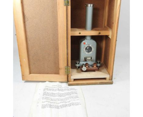 A mid 20th century galvanometer, cased, 43cm high