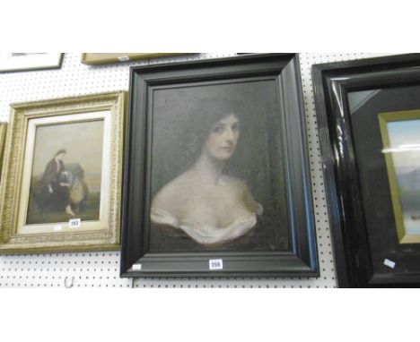 A PORTRAIT OF A LADY, OIL ON CANVAS UNSIGNED BUT ATTRIBUTED TO ALICE MARY BURTON (EARLY)