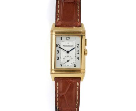 Duoface model 272154, manual wind movement, signed silvered dial with central machined section, Arabic numerals in black, sma