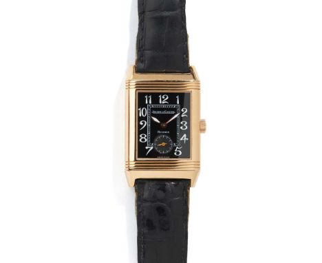 model 270.2.62, originally purchased 2000, manual wind movement, rectangular black dial with Arabic numerals in white, sunken