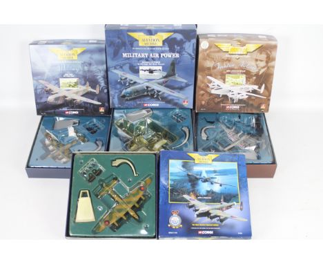 Corgi Aviation Archive - 4 x boxed military aircraft in 1:144 scale including Hercules C1K Tanker # 48401, AVRO York # 47204,