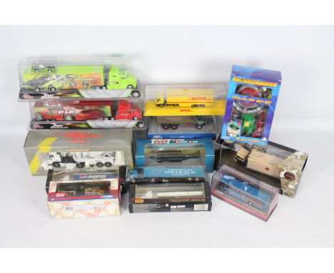 Corgi, Joal, Racing Champions, Rietze - 13 boxed diecast and plastic model vehicles and toys in a variety of scales. Lot incl