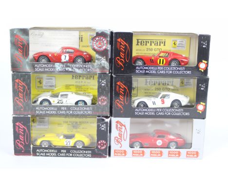 Bang - 6 x boxed Ferrari models in 1:43 scale including 250 GTO 1963 Tourist Trophy # 409, 250 GT Mille Miglia # MM006, a lim