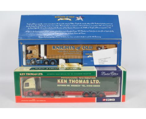 Corgi - Two boxed Corgi Limited Edition 1:50 scale diecast trucks. Lot consists of Corgi #75406 Leyland DAF Curtainside 'Ken 