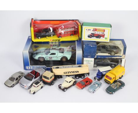 Universal Hobbies - Schabak - Corgi - Schuco - A collection of vehicles in several scales including a boxed Ford GT40 in 1:18