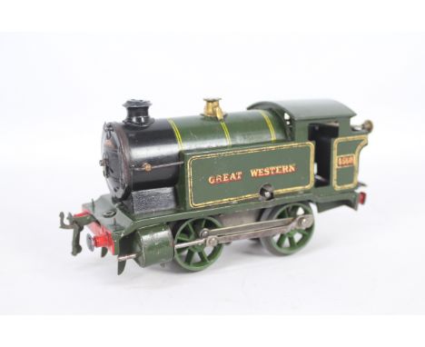 Hornby - A circa 1940 clockwork O Gauge 0-4-0 tank engine number 4560 in Great Western green livery. The loco shows signs of 