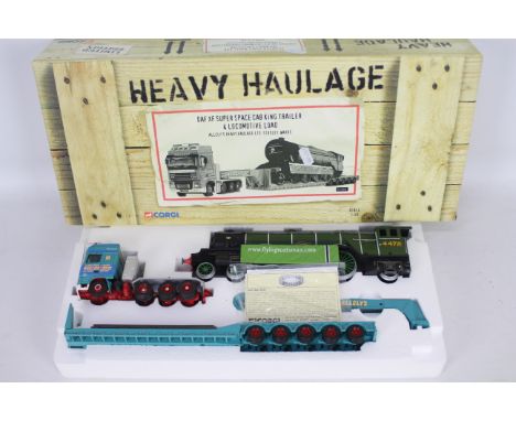 Corgi Heavy Haulage - A boxed 1:50 scale Limited Edition Corgi Heavy Haulage DAF XF Super Space Cab King Trailer &amp; Locomo