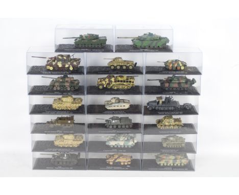 Atlas - 20 x boxed military vehicles including T-55A Polish Army Czechoslovakia 1968, Leopard 2 A5 Kosovo 2000, Crusader II L