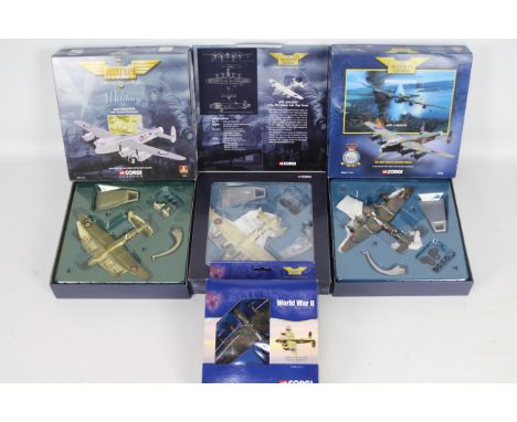 Corgi Aviation Archive - 4 x boxed WWII AVRO Lancaster military aircraft in 1:144 scale, Dambusters Edition # 47304, Tiger Fo