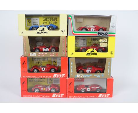 Model Best - Art Model - Brumm - Model Box - 8 x boxed Ferrari models in 1:43 scale including a 1957 500 TRC Le Mans # ART019